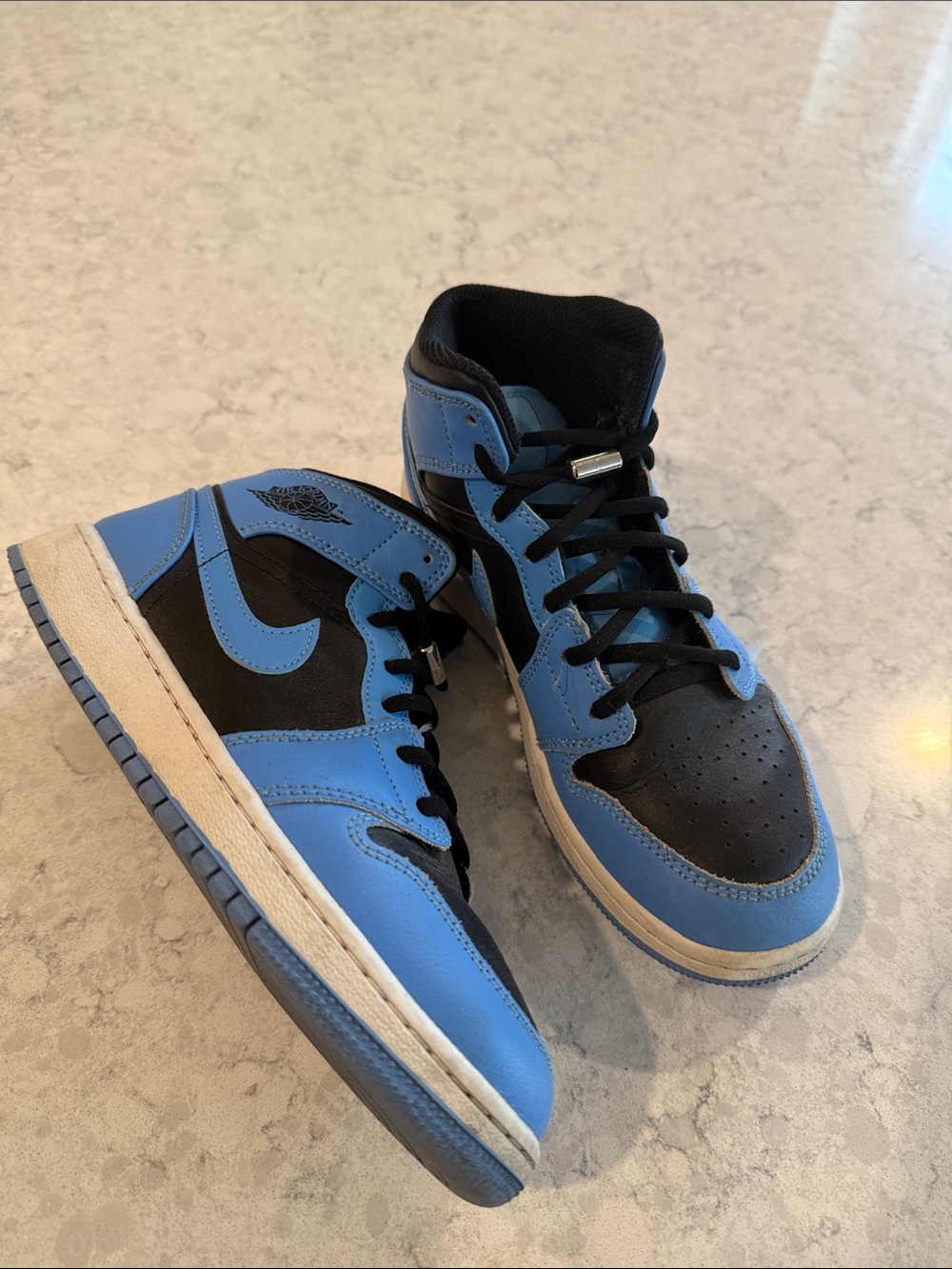 Nike Kids Blue and Black High-Top Sneakers